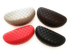 Woven Embossed Hard Clamshell Eyeglass / Sunglass Case