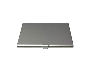 Silver Metallic Thin Stainless Steel Business Card Case