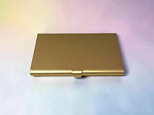 Gold Metallic Thin Stainless Steel Business Card Case