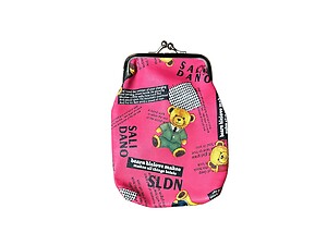 Pink Teddy Bear Large Snap Closure Coin Purse Wallet