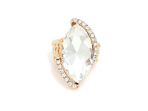Marquise Crystal Rhinestone Stretch Cocktail Ring