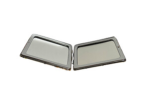 Evil Eye Centered Abstract Pattern Double Compact Mirror w/ Crystal Stones