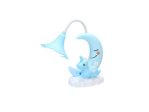 Blue Unicorn Crescent LED Light Little Table Lamp for Kids