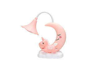 Pink Unicorn Crescent LED Light Little Table Lamp for Kids