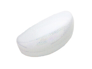 White Bling Hard Clamshell Eyeglass / Sunglass Case