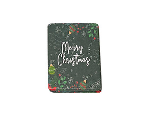 Merry Christmas Double Compact Mirror w/ Crystal Stones