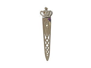 Metal Bookmark Page Marker with Cross & Crystal Stone Crown