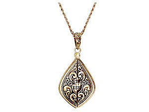 Sister's Blessing Embossed Metal Opening Locket Pendant Long Necklace