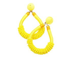 Colorful & Fun Beaded Cord Thread Dome Post Back Drop Earrings