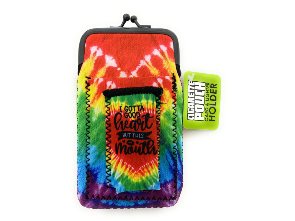Fun & Colorful Neoprene Cigarette Pouch with Lighter Holder