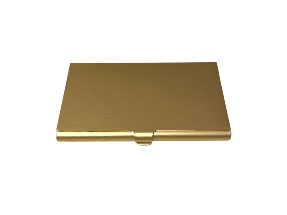 Gold Metallic Thin Stainless Steel Business Card Case