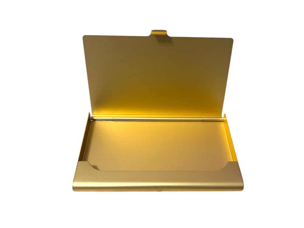 Gold Metallic Thin Stainless Steel Business Card Case