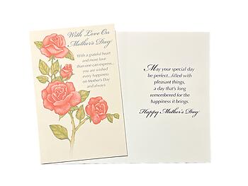 With A Grateful Heart ~ Mother's Day Card ~ Single Greeting Card w/ Envelope