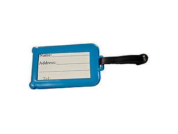 Blue Let's Go Travel ~ Travel Suitcase ID Luggage Tag and Suitcase Label