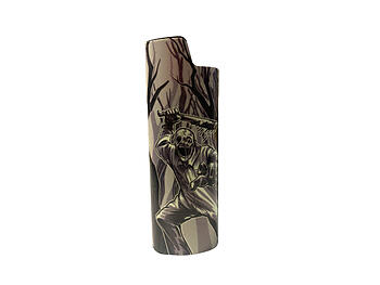 Glow In The Dark Design Epoxy Metal Lighter Case Cover Holder