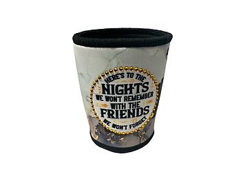 Nights With Friends Rhinestone Premium Insulated Neoprene Can Cooler