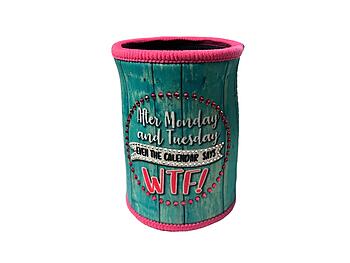 WTF! Rhinestone Premium Insulated Neoprene Can Cooler