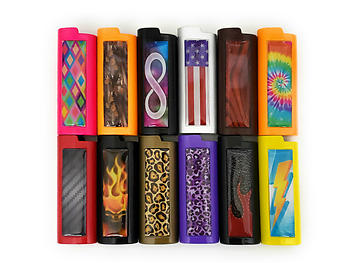 Colorful & Fun Lifestyle Metal Lighter Case Cover Holder with Epoxy Sticker Design
