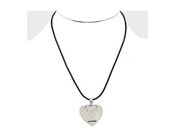 Aries 2 Layer Crystal Zodiac Heart Pendant Necklace