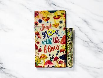 Plastic Design Cigarette Hard Case Holder Fits 100's with Metal Lighter Case