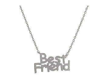 Dainty Metal Best Friend Pendant Necklace