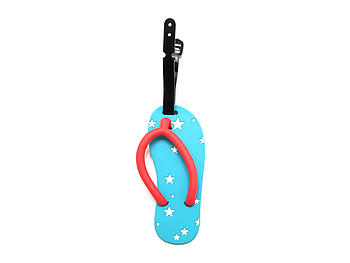Blue & White Stars Flip Flop ~ Travel Suitcase ID Luggage Tag and Suitcase Label