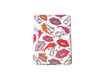 Lips Theme Double Compact Mirror w/ Crystal Stones