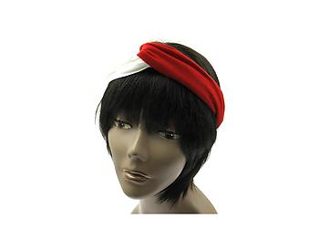 Red & White Fabric Intercross Fashion Headband Hair Accessory