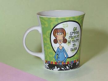 Cheeky Chic: Ceramic Mug - Go Green