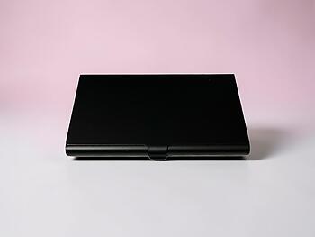 Black Metallic Thin Stainless Steel Business Card Case