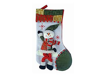 Plush Snowman Dangle Legs Luxury Stocking