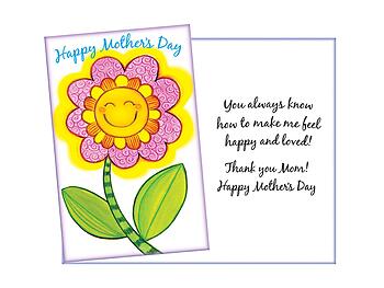 Happy and Loved ~ Mother's Day Card ~ Single Greeting Card w/ Envelope