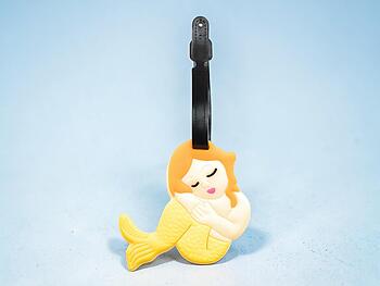 Yellow Tail Mermaid ~ Travel Suitcase ID Luggage Tag and Suitcase Label