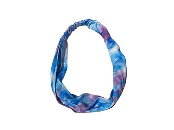 Blue Butter Soft Gradient Tie Dye Wide Cotton Stretch Headband Hair Accessory