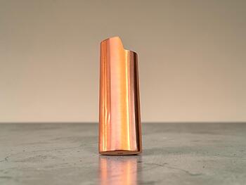 Rose Gold Metal Shell Lighter Case Cover Holder Fits Bic Lighters