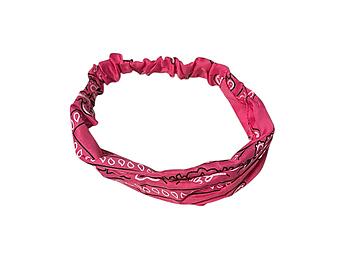 Pink Paisley Wide Headband Hair Accessory w/ Elastic Back