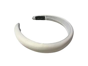 White Handmade Padded Cushion Fashion Headband Hair Accessory