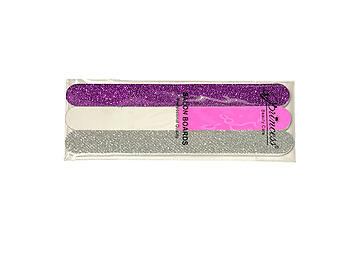 3 Pack Glitter Nail File Gift Set ~ Purple & Silver