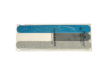 3 Pack Glitter Nail File Gift Set ~ Blue & Silver