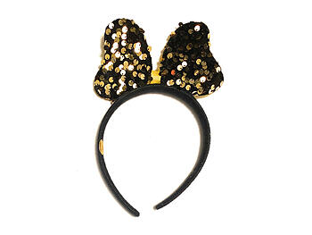 Girls Yellow Big Sequin Bow Knot Headband Party Hair Accessory