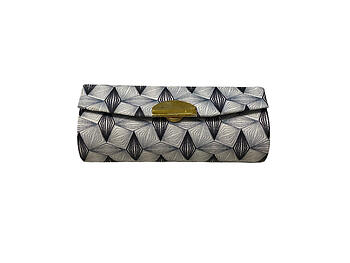 Colorful Diamond Pattern Lipstick Case Holder w/ Mirror