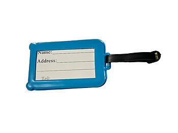 Blue Hands Off! ~ Travel Suitcase ID Luggage Tag and Suitcase Label