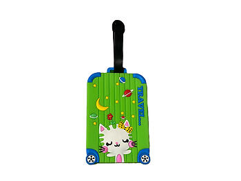 Green Travel Tag ~ Travel Suitcase ID Luggage Tag and Suitcase Label