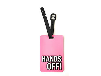 Hands Off ~ Travel Suitcase ID Luggage Tag and Suitcase Label