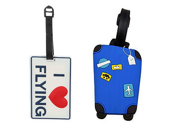 I Heart Flying & Blue Suitcase Set ~ Travel Suitcase ID Luggage Tag and Suitcase Label