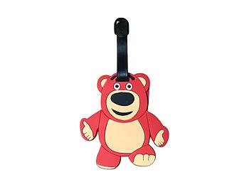 Happy Grizzly Bear - Travel Suitcase ID Luggage Tag and Suitcase Label