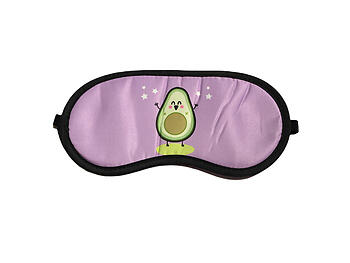 Purple Avocado Theme Sleeping Mask w/ Elastic Back for Sleep or Travel