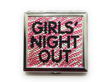 Girl's Night Out Bling Double Sided Metal Cigarette Case for Kings/ Wallet