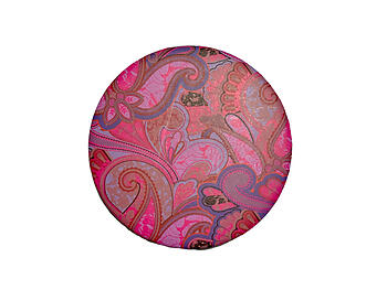 Colorful Paisley Print  Theme Round Folding Makeup Double Compact Mirror