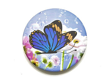 Butterfly Theme Folding Makeup Round Compact Mirror